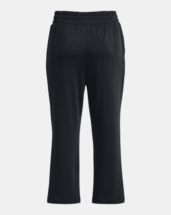 Women's UA Rival Terry Flare Crop Pants, Black, pdpMainDesktop image number 5